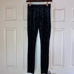 Black Velvet Leggings